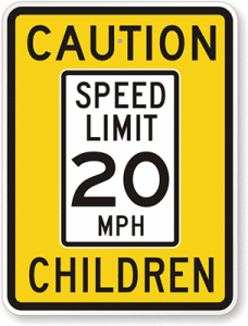 Caution-Speed-Limit-Sign